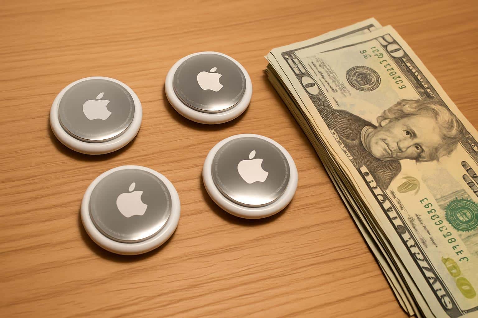 Apple AirTag four-pack on sale,  off the set