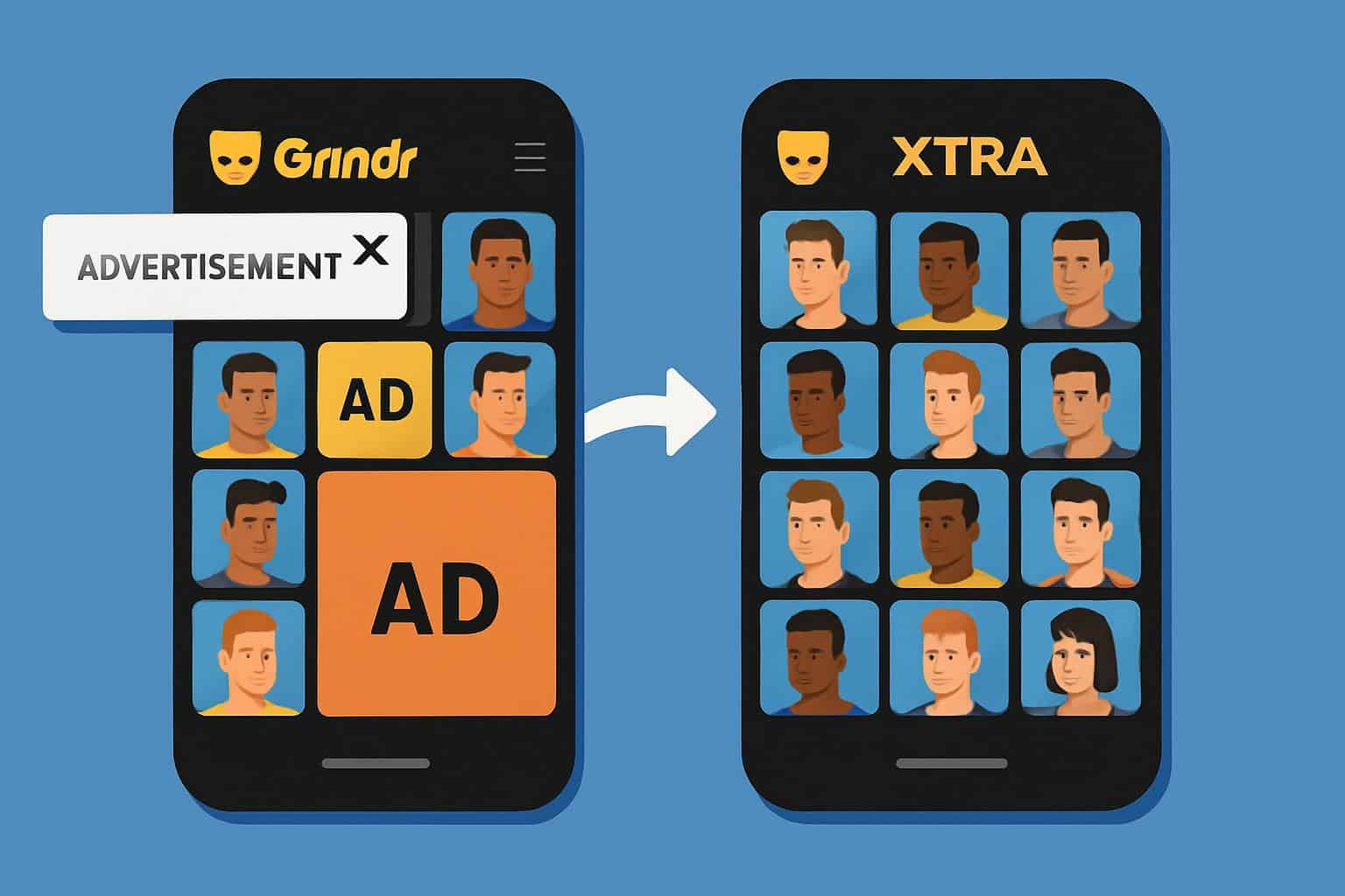 Grindr XTRA app upgrade review highlighting premium features and subscription value