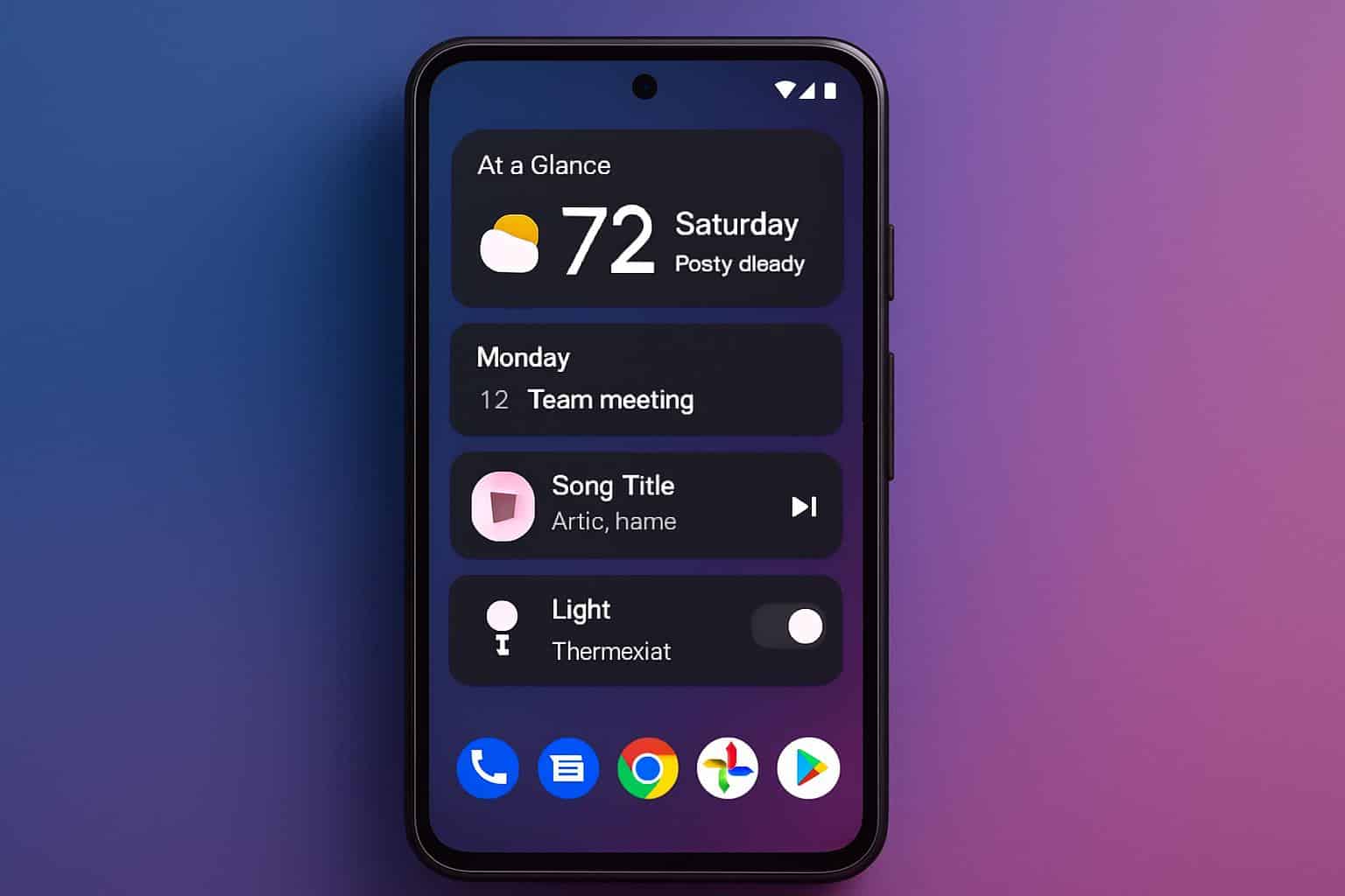 Google Pixel Launcher home screen with Smartspacer widget stack functionality