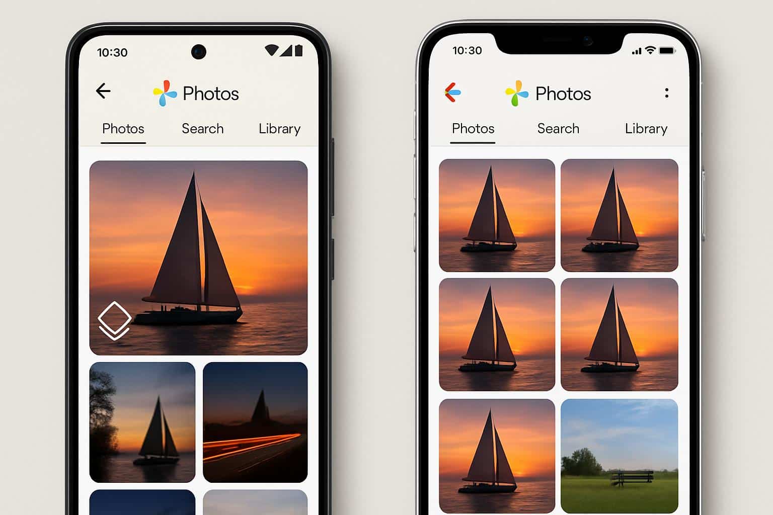 Google Photos Manual Stacks on iPhone grouping similar photos to tidy camera roll