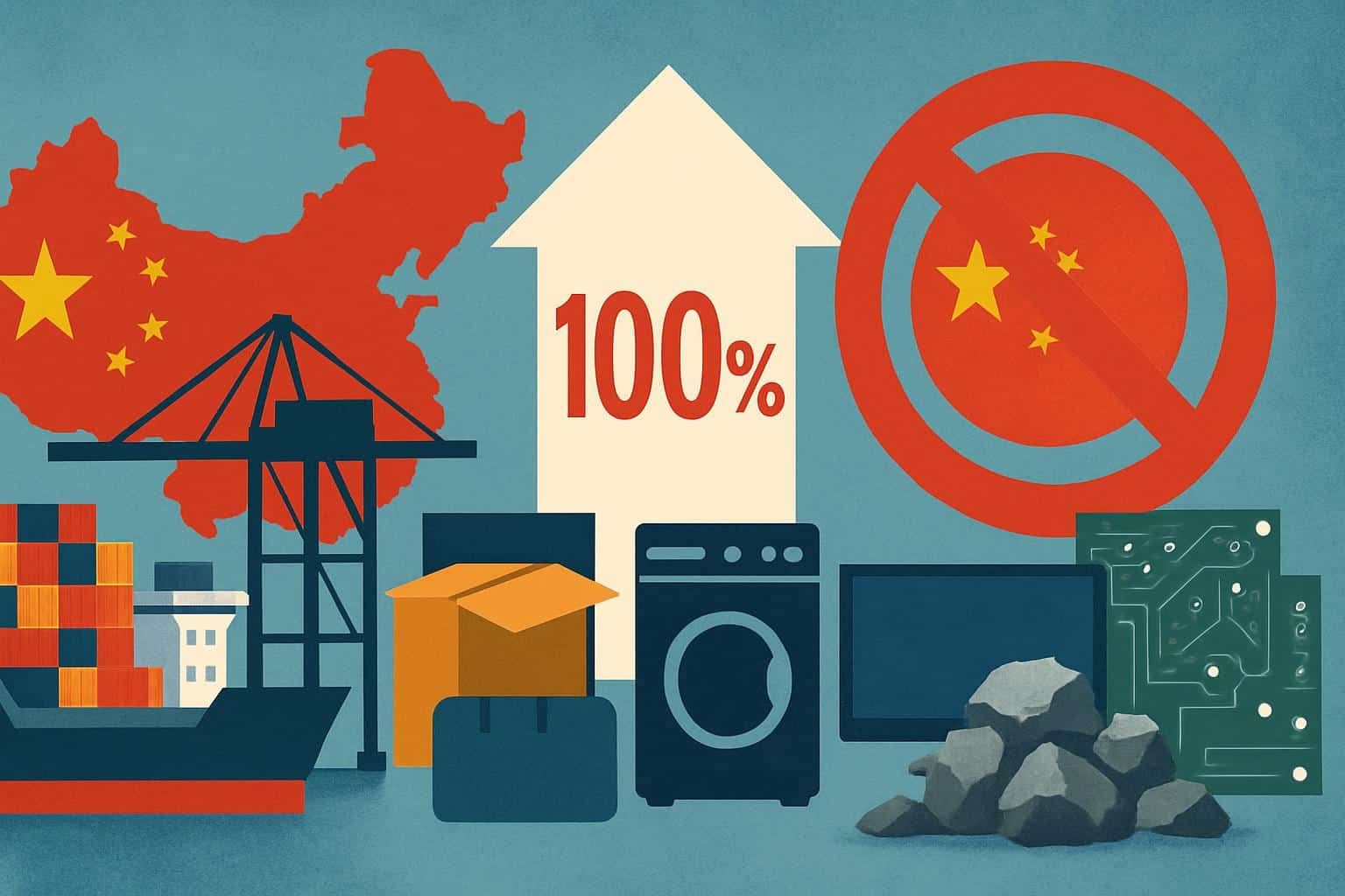 Trump warns of 100% tariffs on Chinese rare earth imports