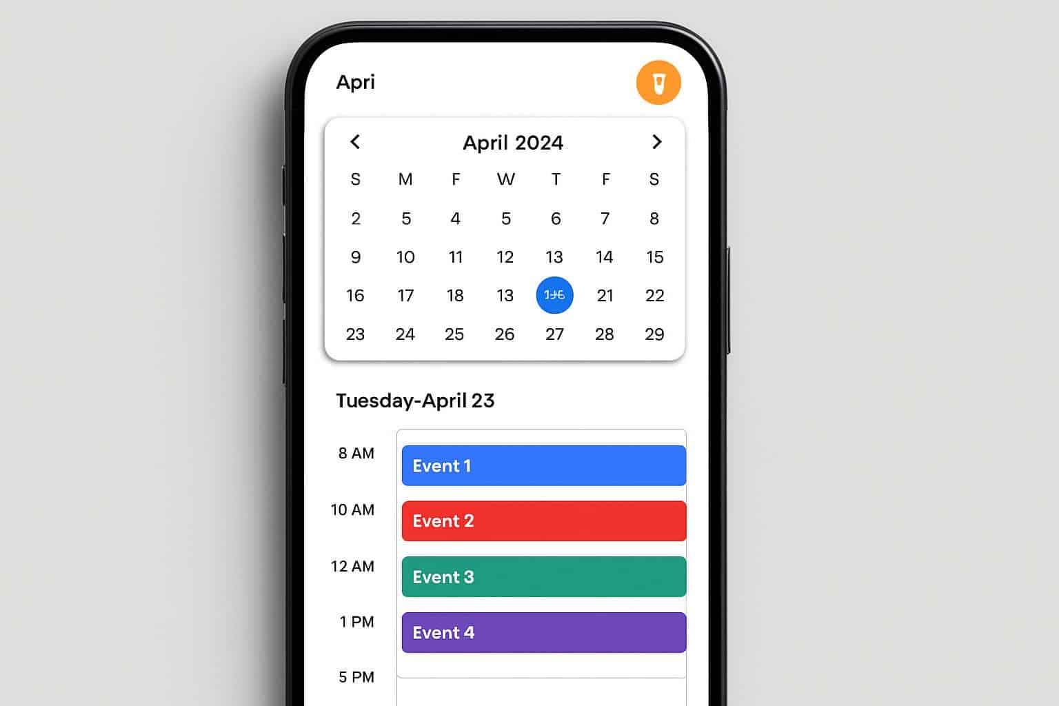 Google Calendar mockup highlighting a new one-click button to streamline event scheduling