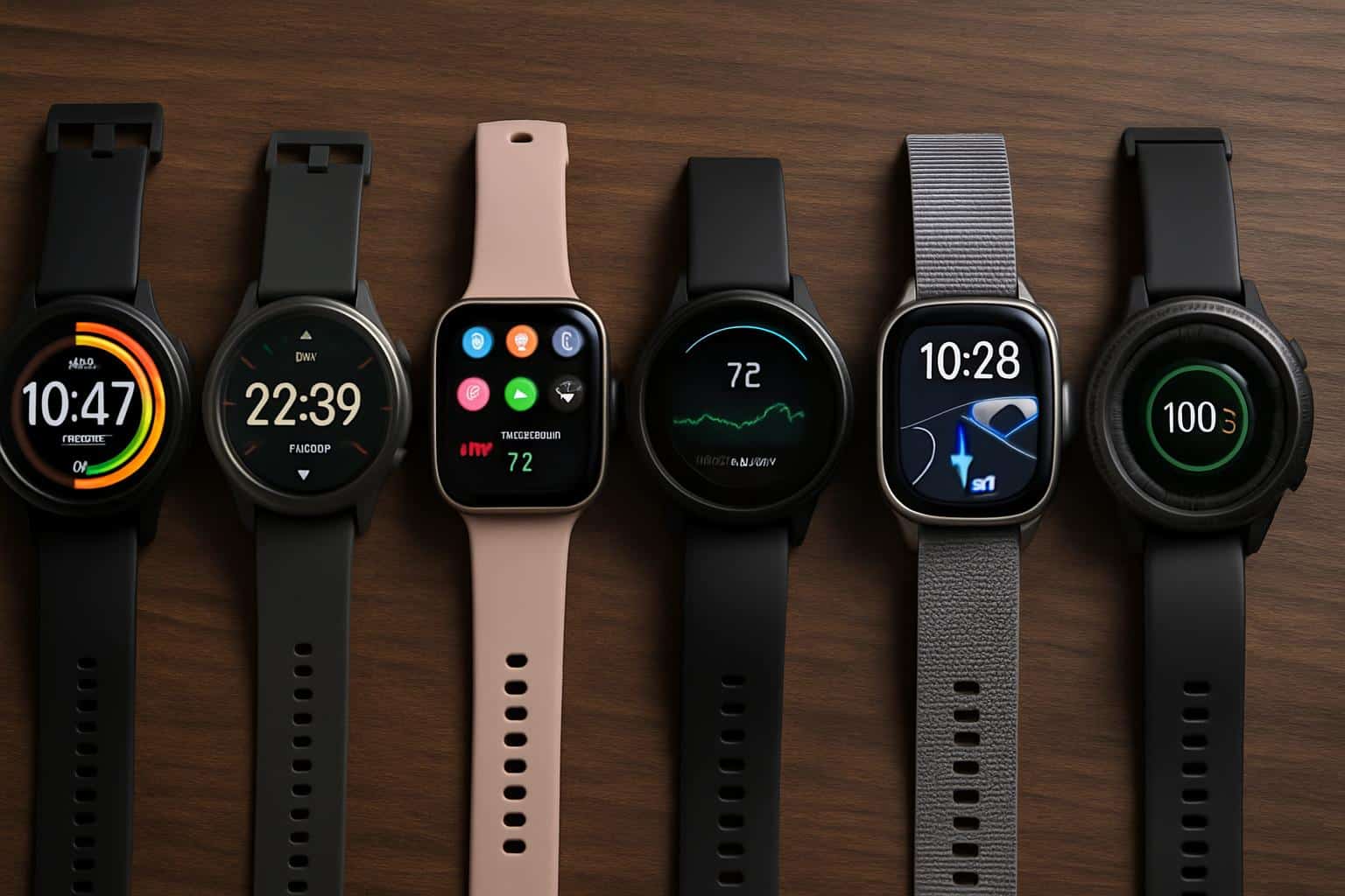 Lineup of 7 best smartwatches with surprise winners, showcasing top designs