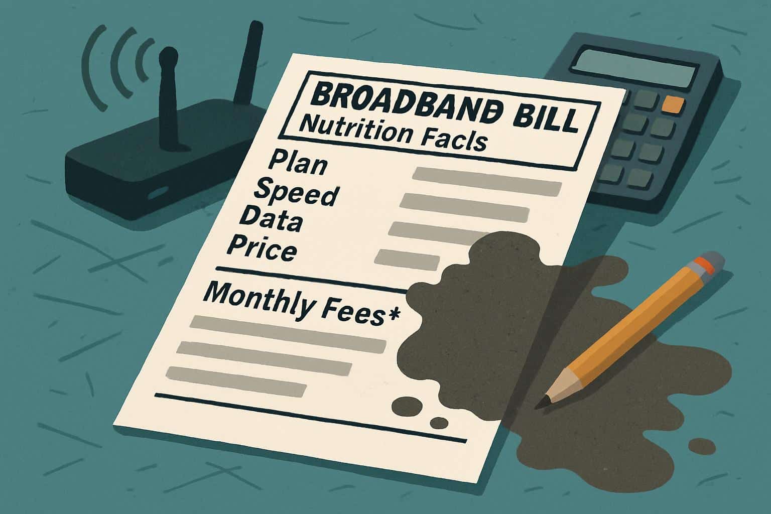 FCC vote may muddy broadband bill fees, FCC seal over Wi‑Fi symbol and itemized invoice