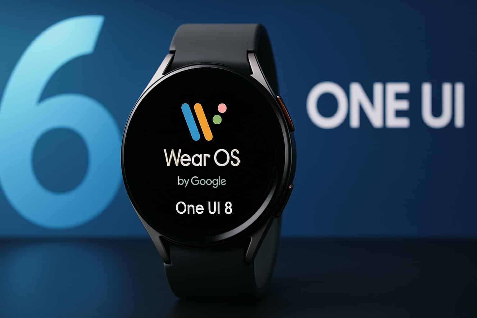 Samsung Galaxy Watch 7 displaying Wear OS 6 with One UI 8, stable update rollout