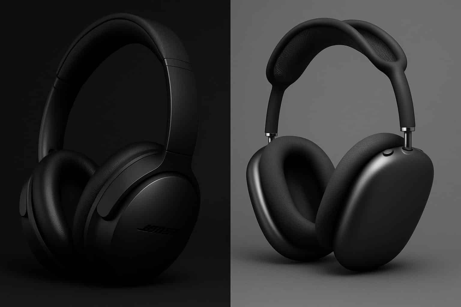 Bose QuietComfort Ultra compared to Apple AirPods Max headphones