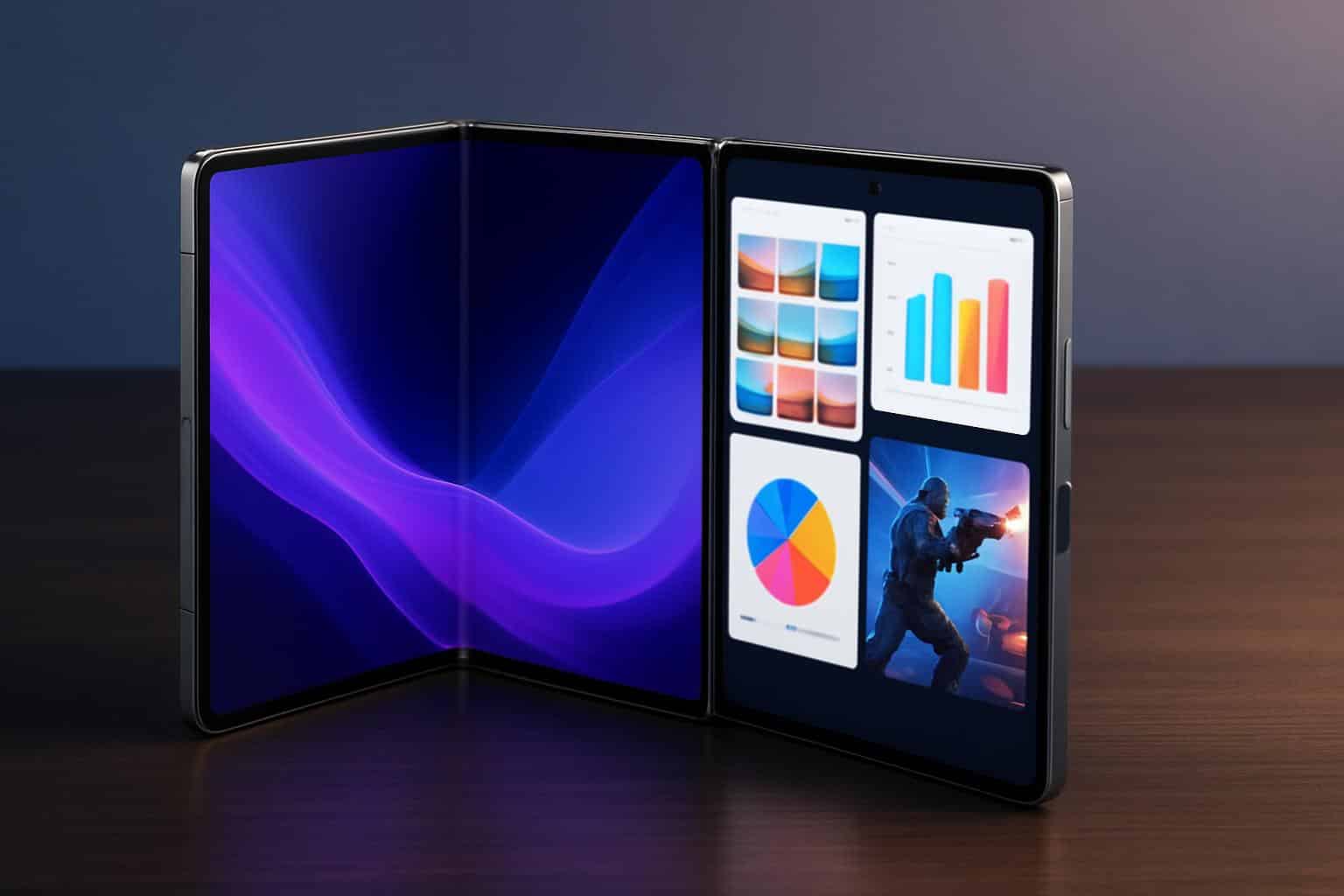Samsung TriFold phone concept with tri-panel foldable display