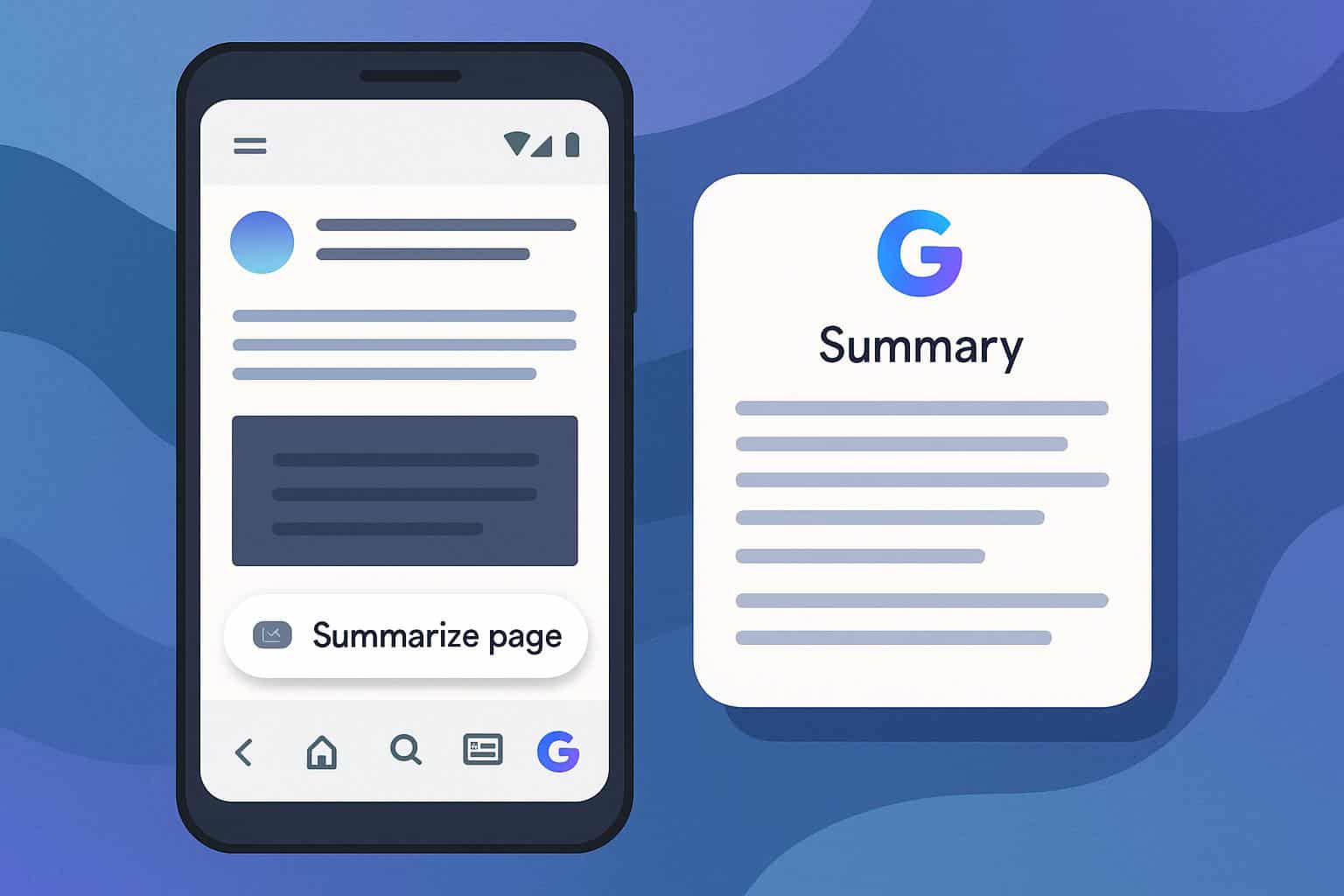 Gemini one-tap summaries in Google Chrome for Android