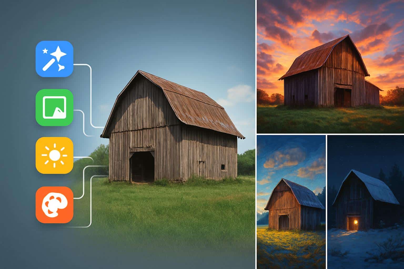 Google Gemini photo prompts with camera icon, chat UI, and creative AI visuals