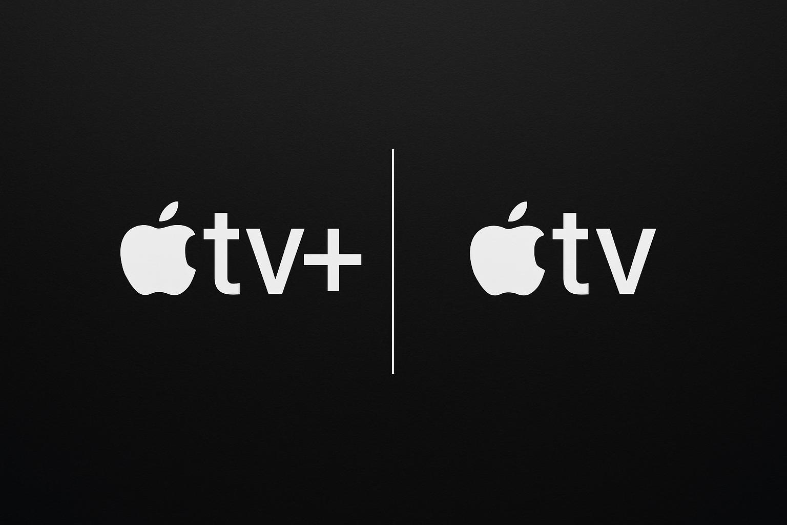 Apple TV logo highlighting rebrand from Apple TV+ to Apple TV to distinguish services