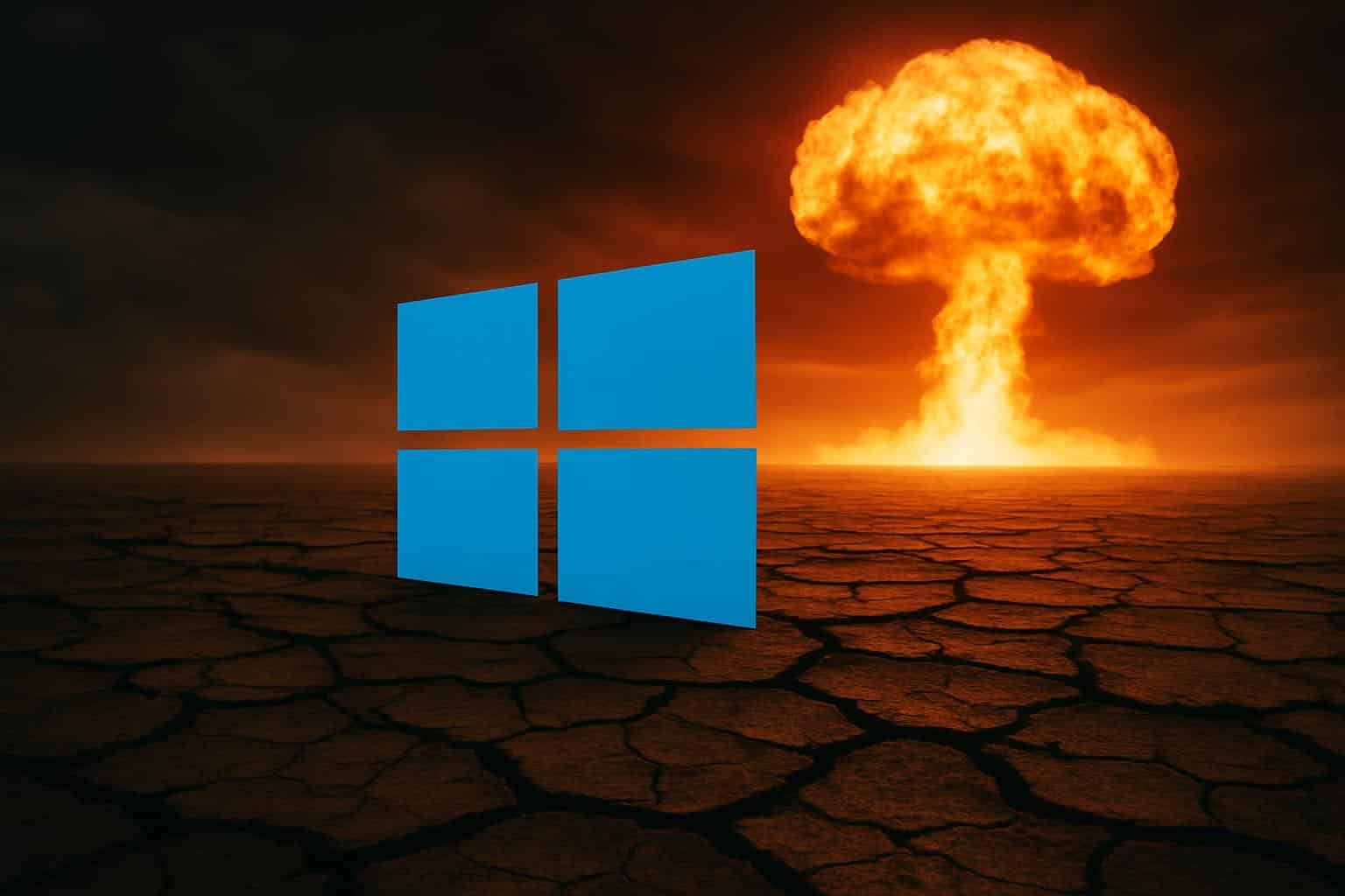 Windows 10 end of support warning with Windows logo, fallout for users