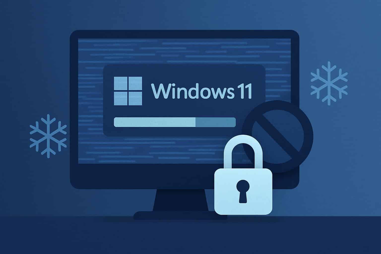 Windows 11 Upgrade Tool freeze on update, lock screen blocks login