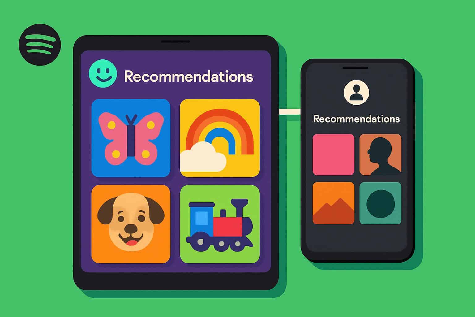 Spotify kids accounts with separate recommendations for each profile