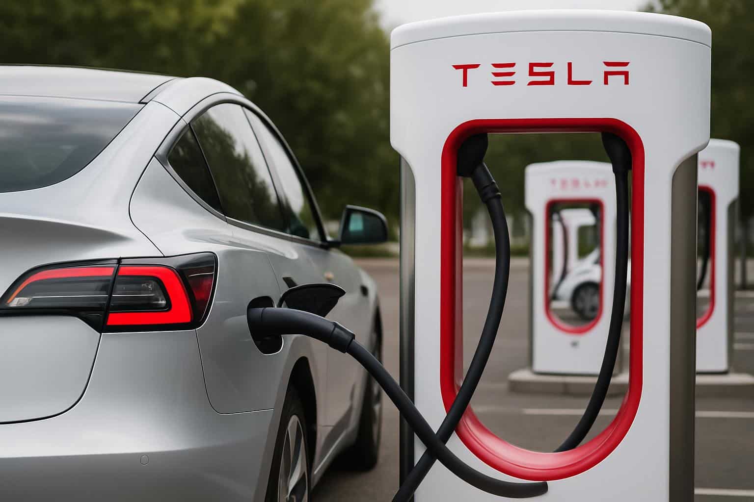 Tesla Supercharger station supporting most EVs with access to 23,500 chargers