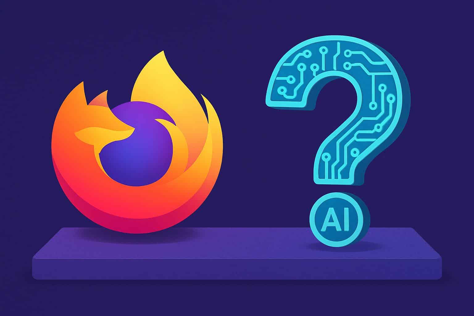 Mozilla Firefox displaying a new AI answer engine in search results
