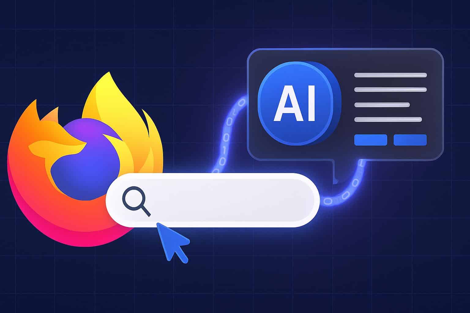Mozilla Firefox browser featuring a confounding AI answer engine for search