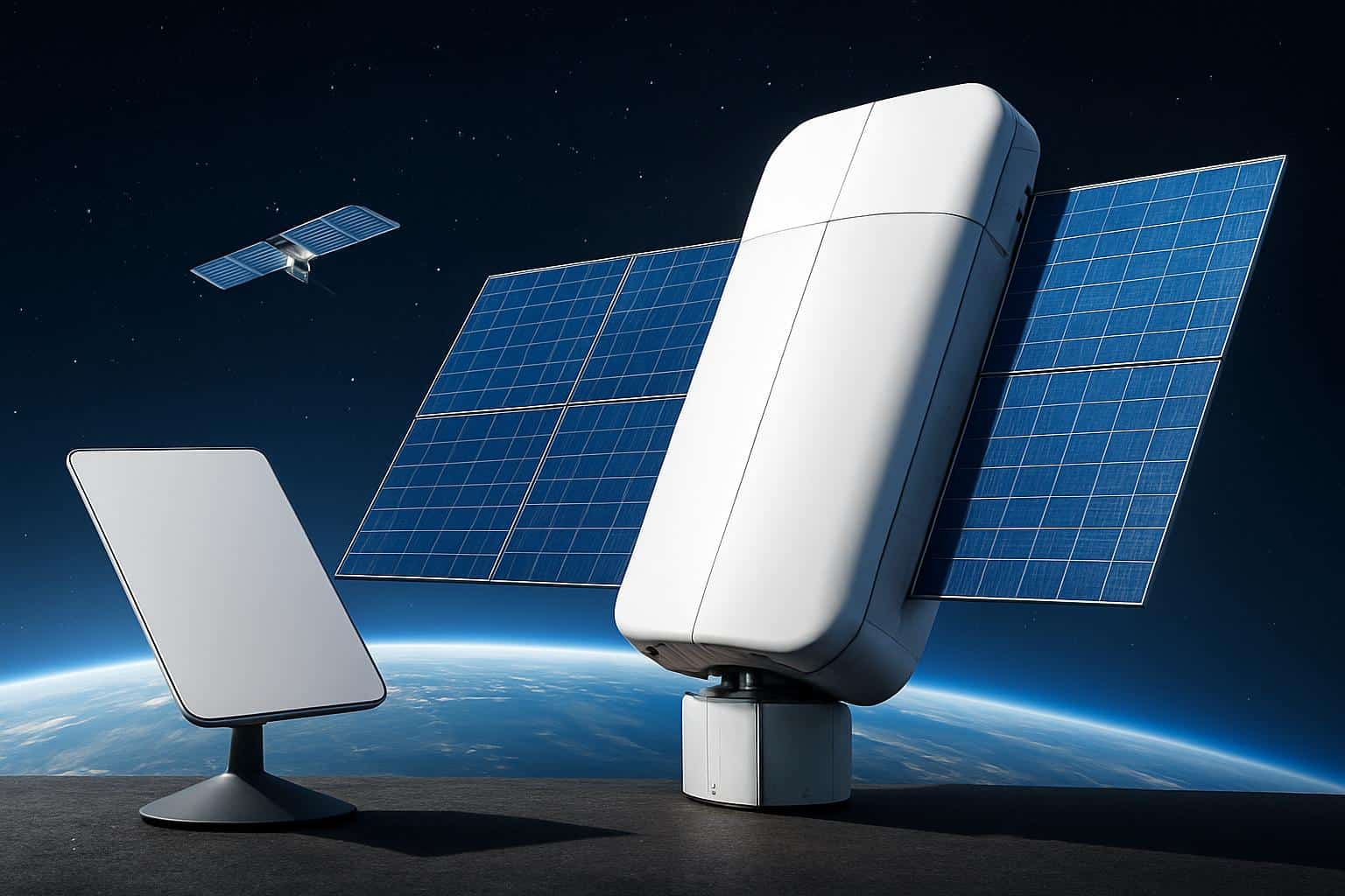 SpaceX V3 Starlink satellite concept in orbit, designed to deliver gigabit speeds