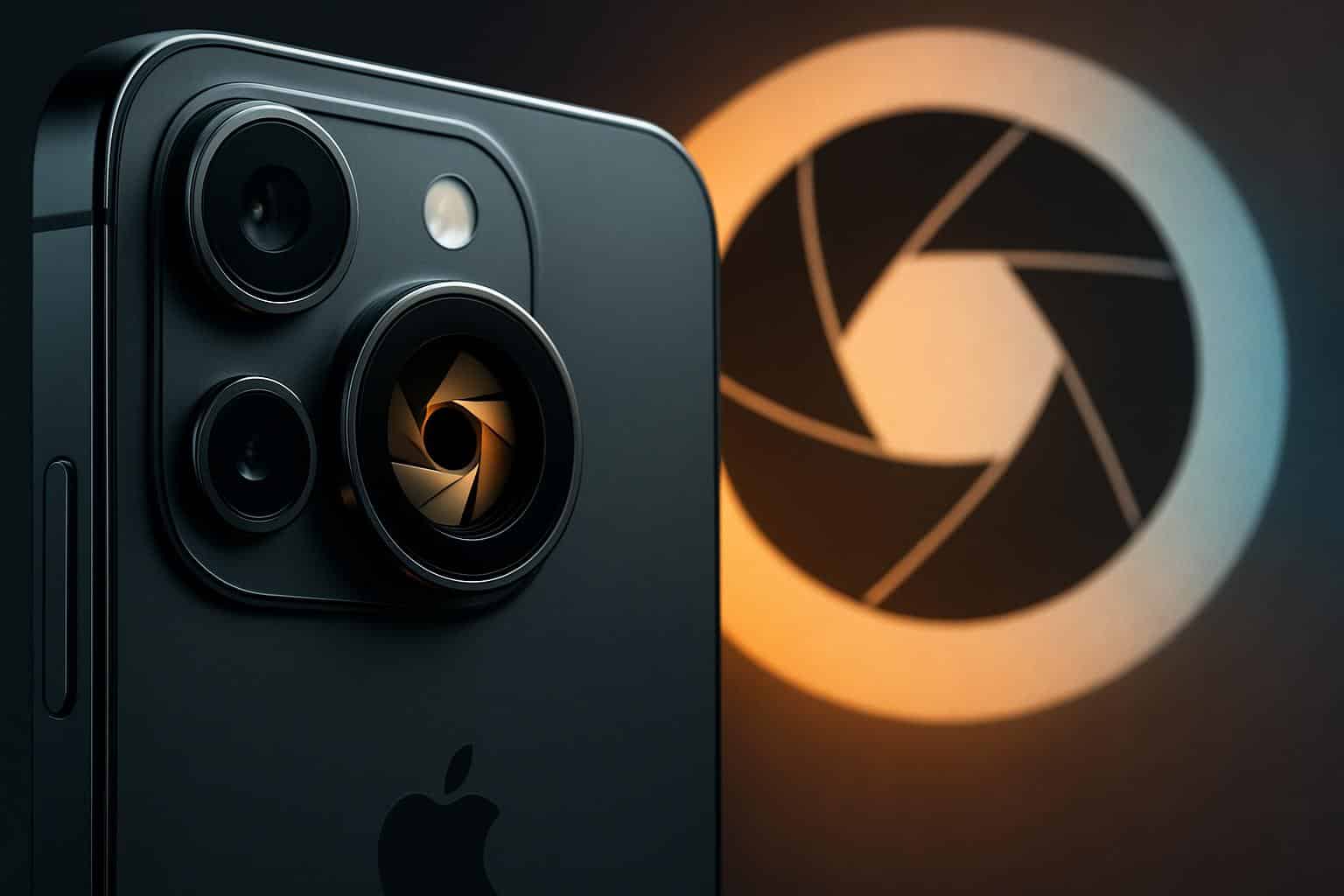 iPhone 18 Pro render showcasing variable aperture camera system