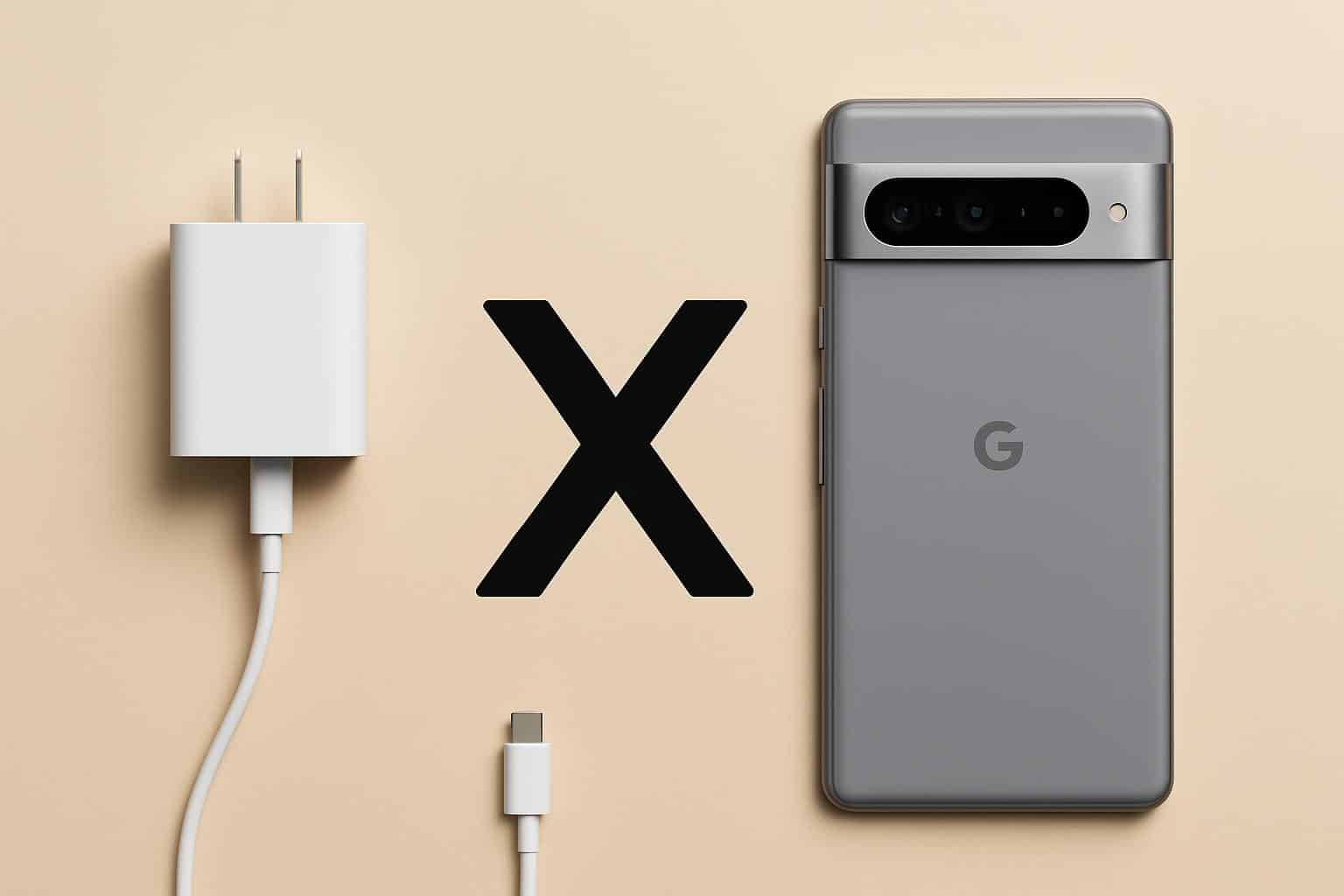 Google Pixel 10 Pro XL charger close-up, reasons not to buy