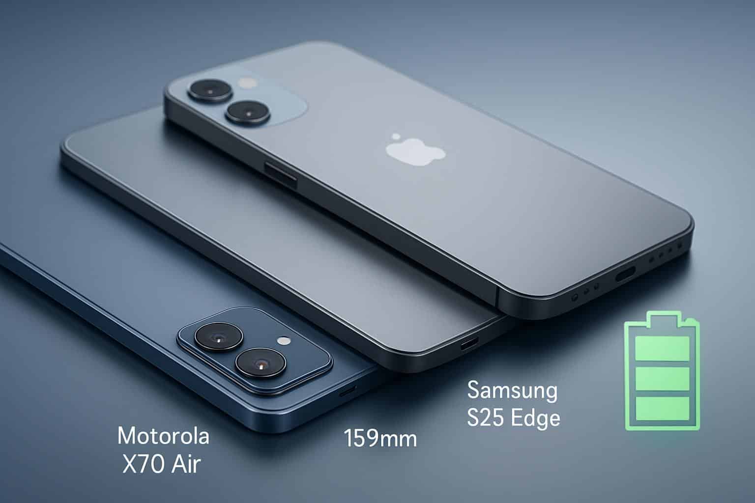 Motorola X70 Air ultra-slim flagship smartphone concept illustration