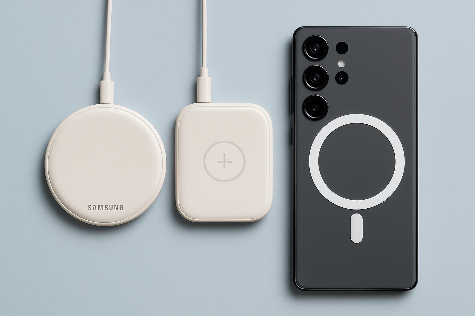Samsung Qi2 wireless chargers with magnetic ring design for Galaxy devices