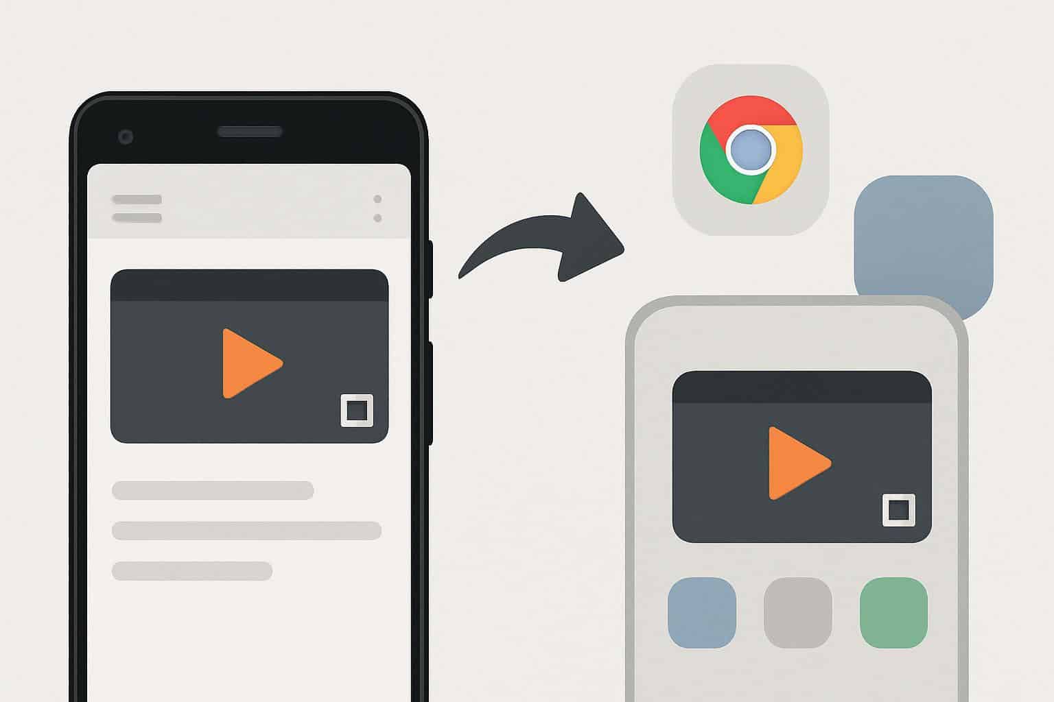 Android phone showing Google Chrome auto Picture-in-Picture feature