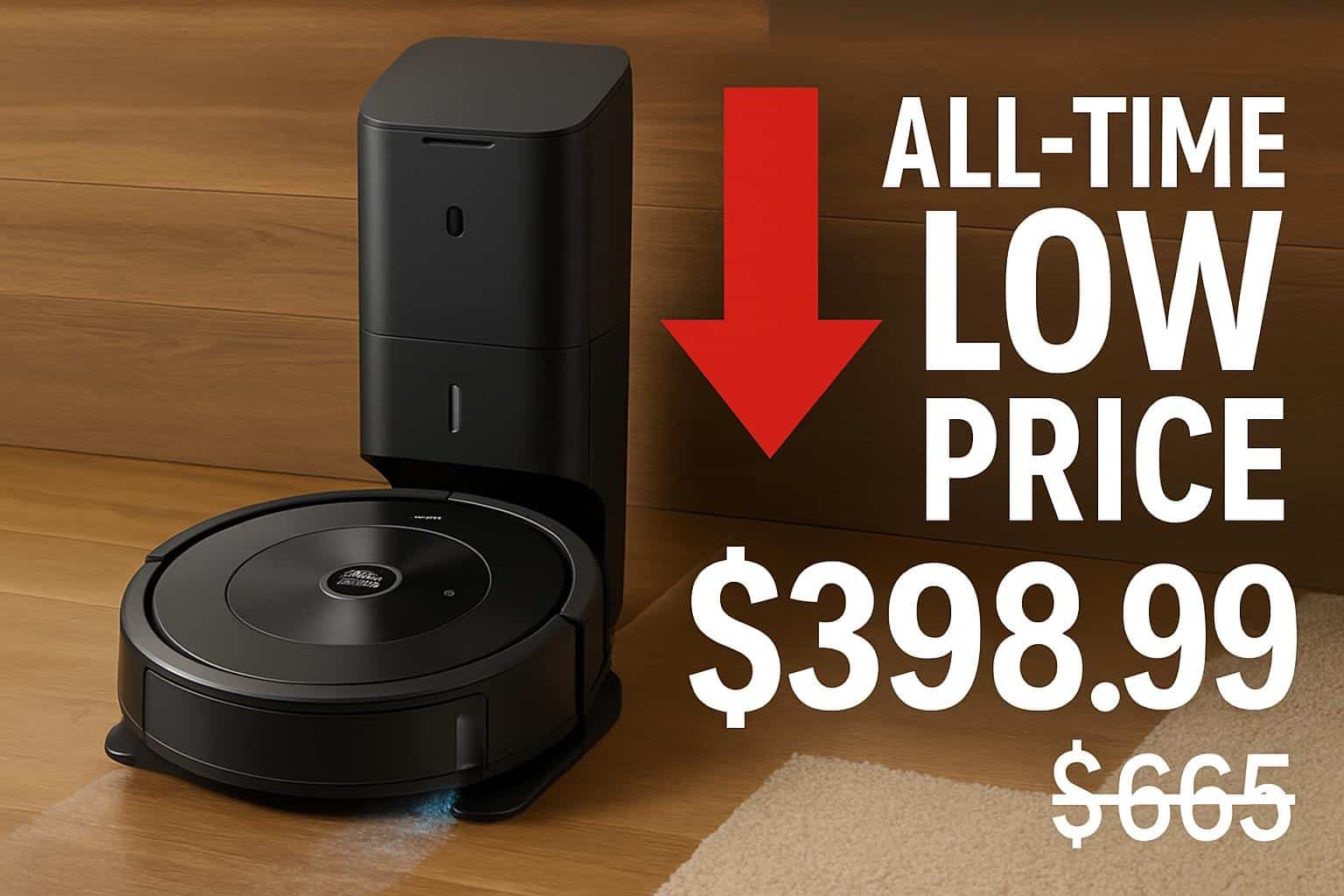 Roomba Plus 405 Combo robot vacuum on sale at 8.99, an all-time low price