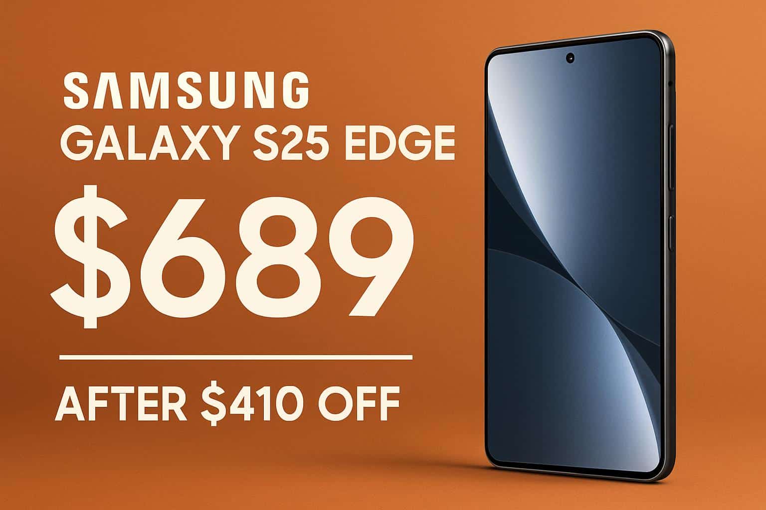Samsung Galaxy S25 Edge smartphone deal: 9 after 0 off