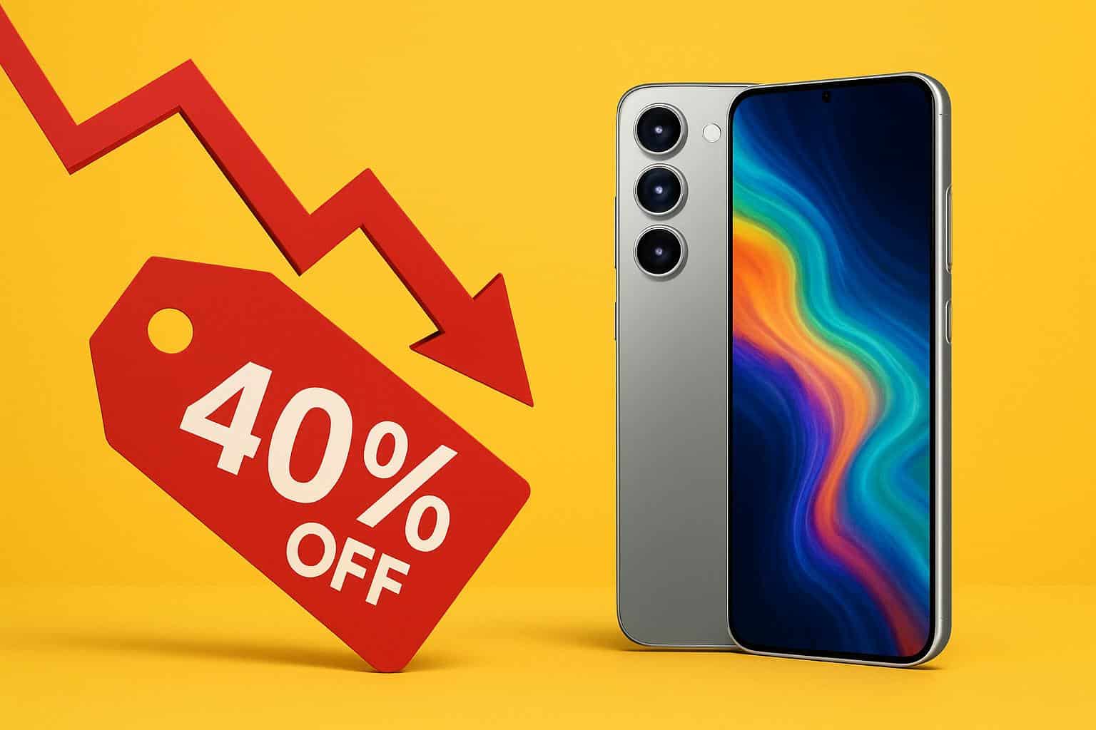 Samsung Galaxy S25 Edge price slashed 40% with sale banner highlighting discount