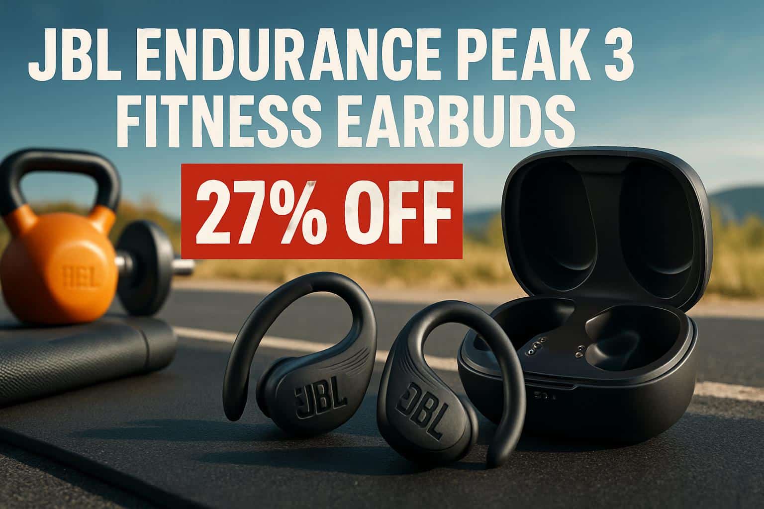 JBL Endurance Peak 3 wireless fitness earbuds 27% off sale