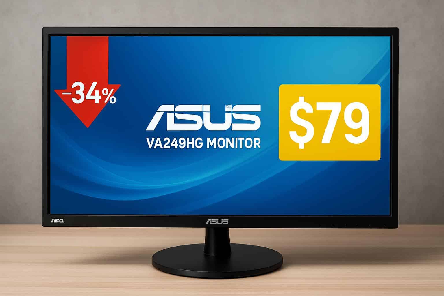 Asus VA249HG monitor deal, 34% off sale price