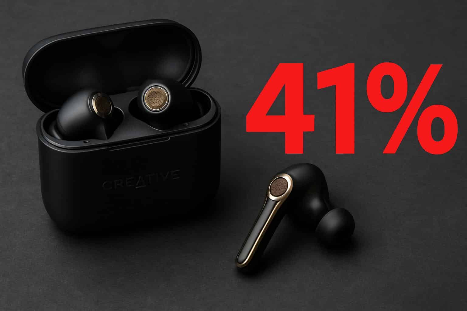 Creative Aurvana Ace 2 wireless earbuds with charging case at 41% discount