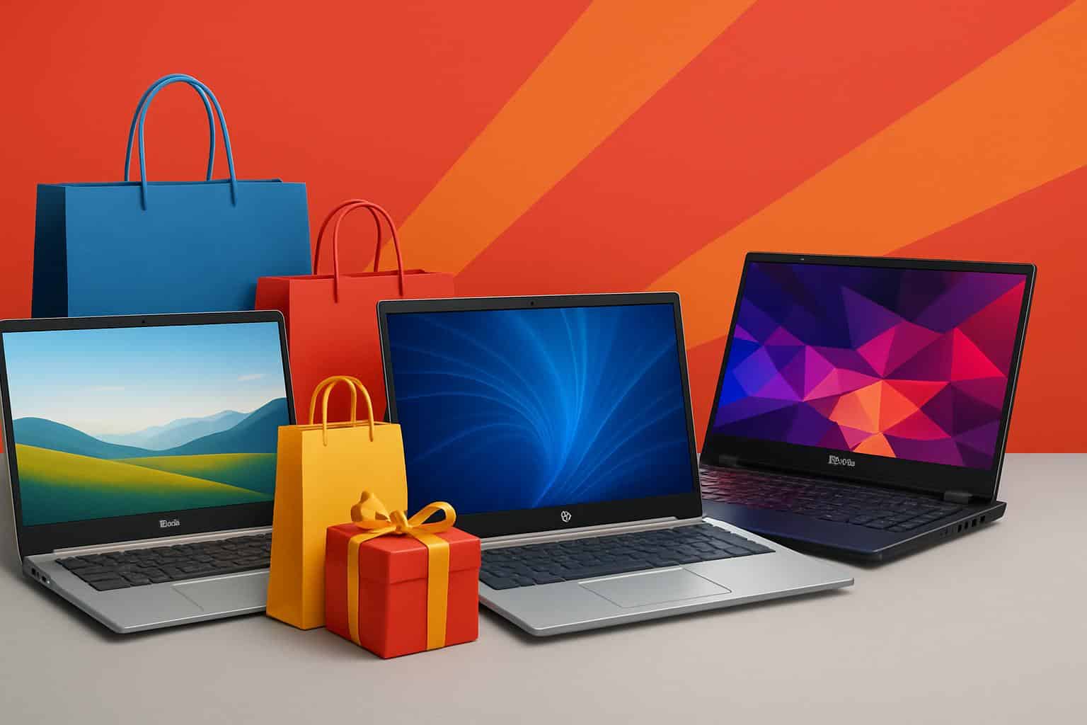 Best laptop deals on Dell, HP, Lenovo and more with sale tags and discount banners