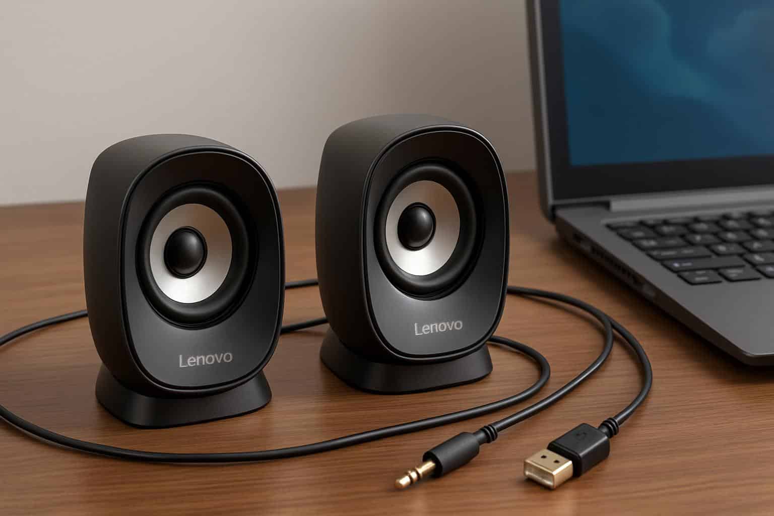 Lenovo wired plug-and-play PC speakers on sale for 