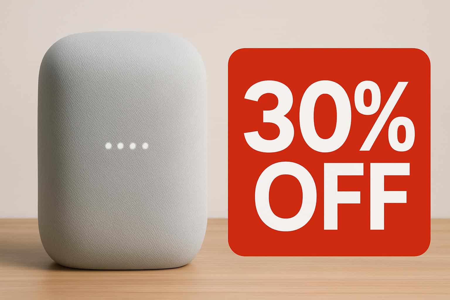 30 percent off Google Nest Audio smart speaker