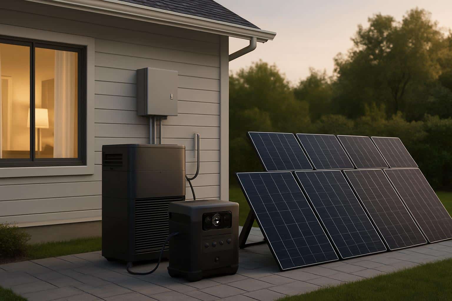 EcoFlow Backup battery system powering a house for a month during an outage