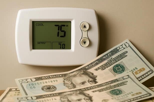 Home thermostat set too high, wasting energy and raising energy bills