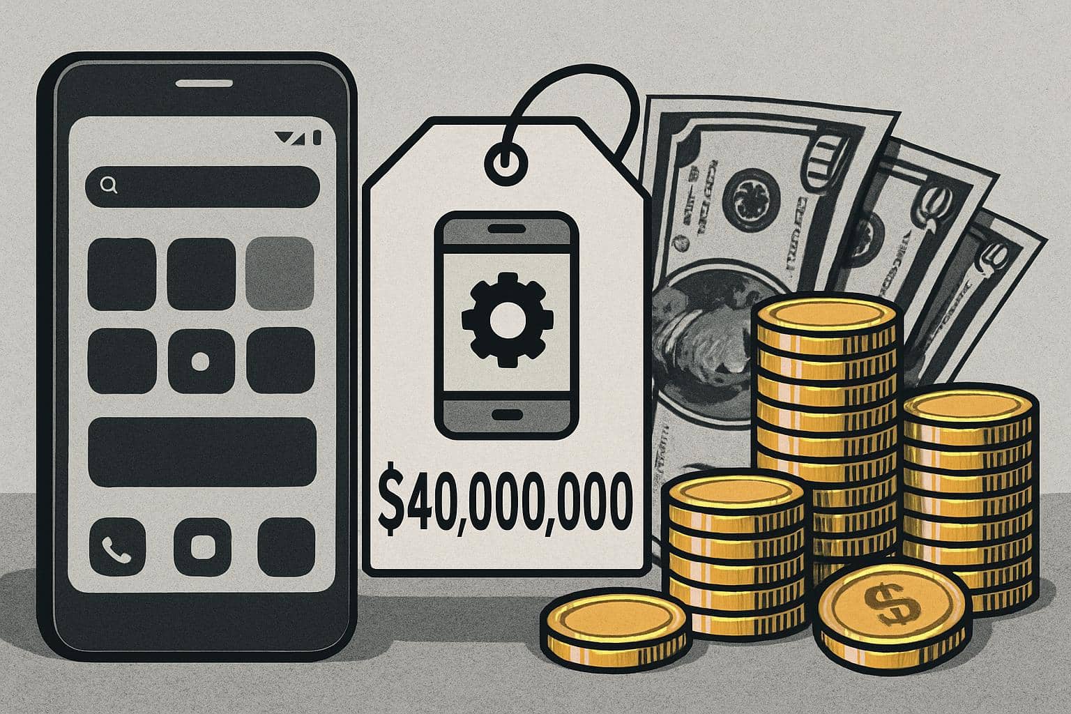 True cost of building a custom smartphone OS shown with code and a price tag