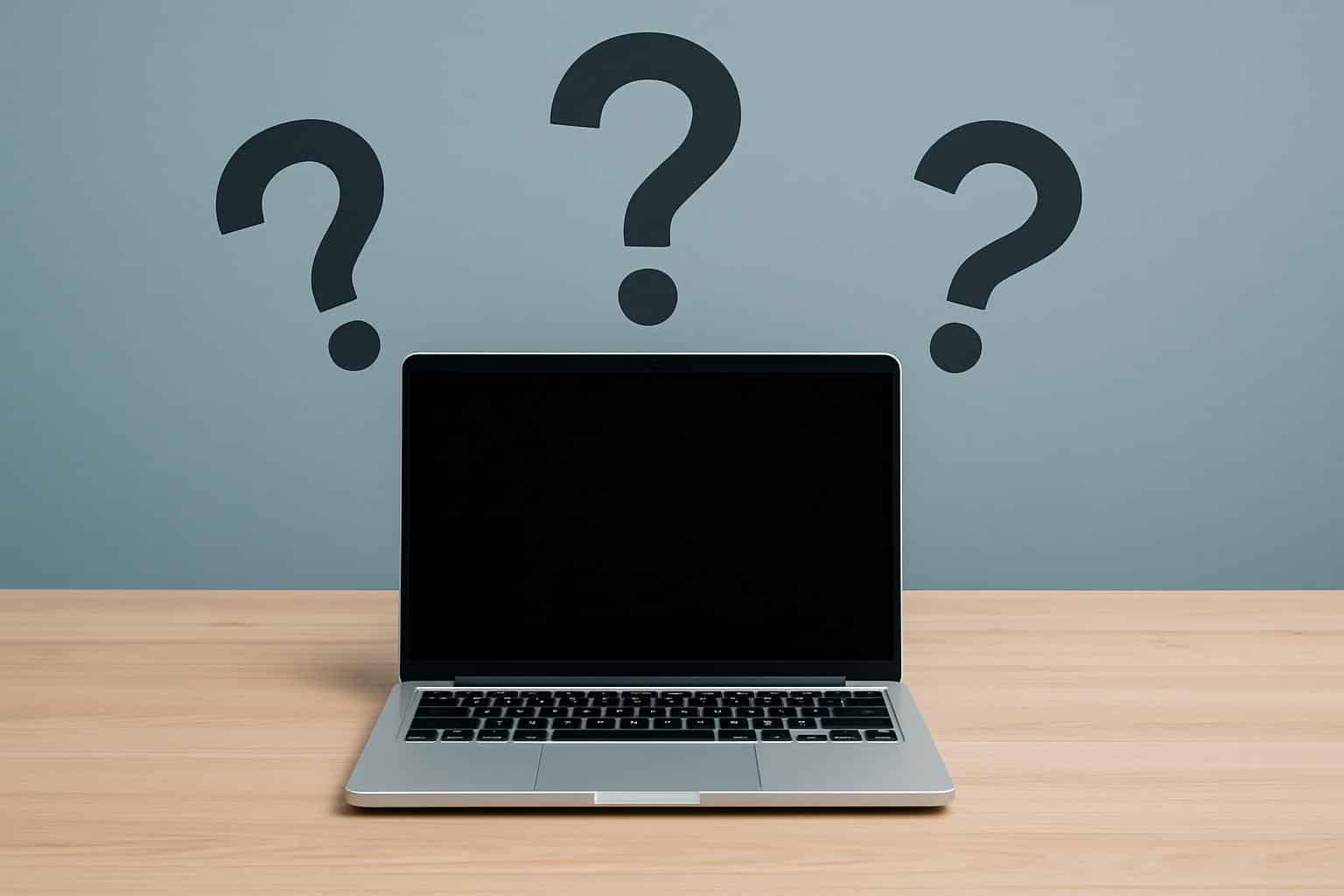 Laptops on store shelf with spec cards and price tags to help choose the right model