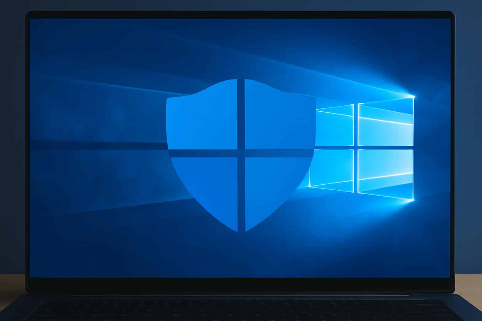 Windows 10 Windows Security app showing Microsoft Defender features and shortcomings