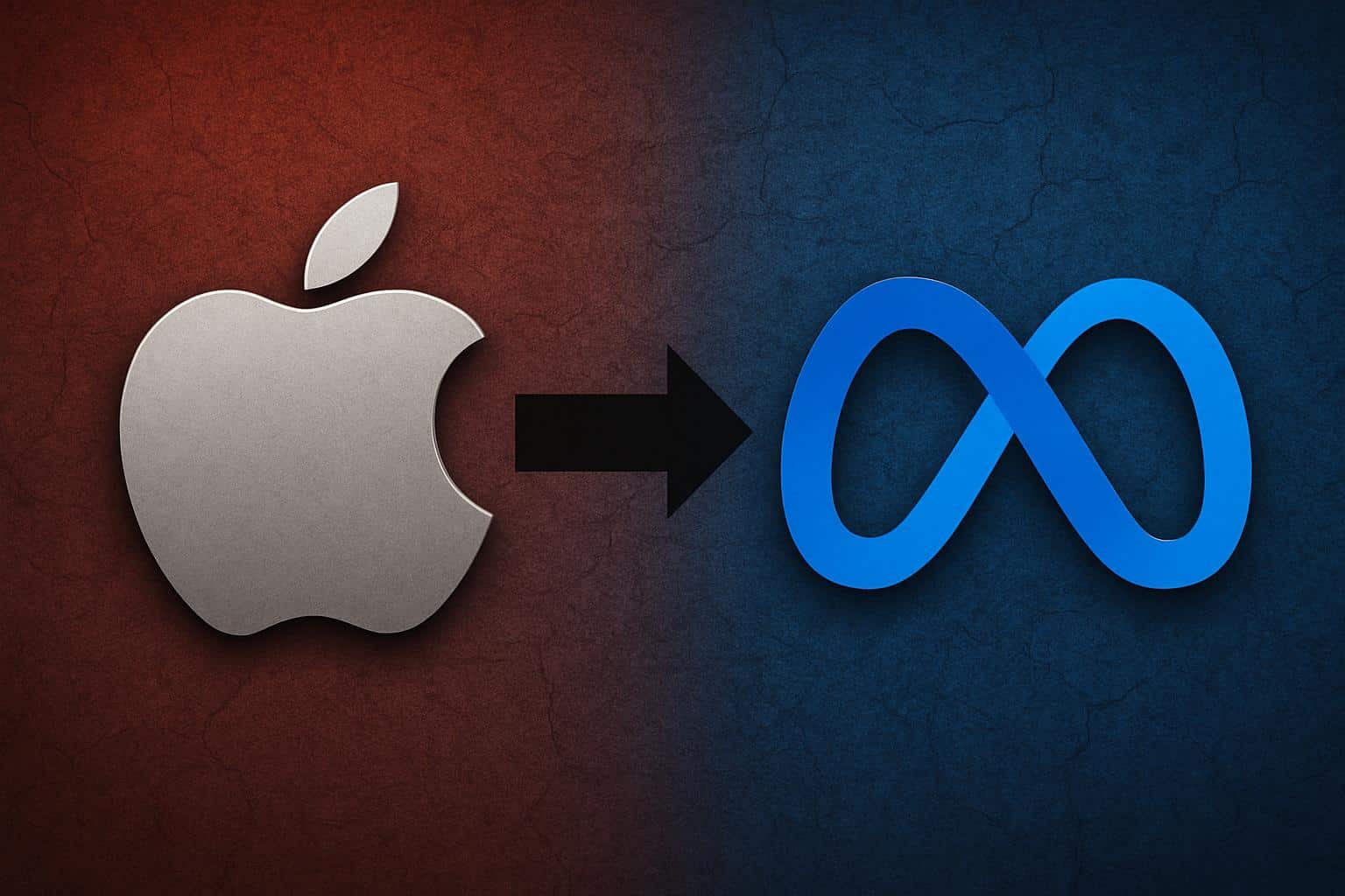 Apple and Meta logos with AI graphic signaling another Apple AI leader defection to Meta