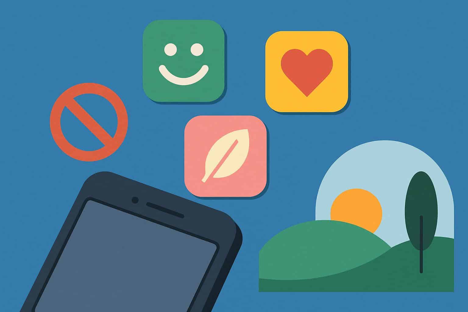 Smartphone showing new social apps to help break the doomscrolling habit
