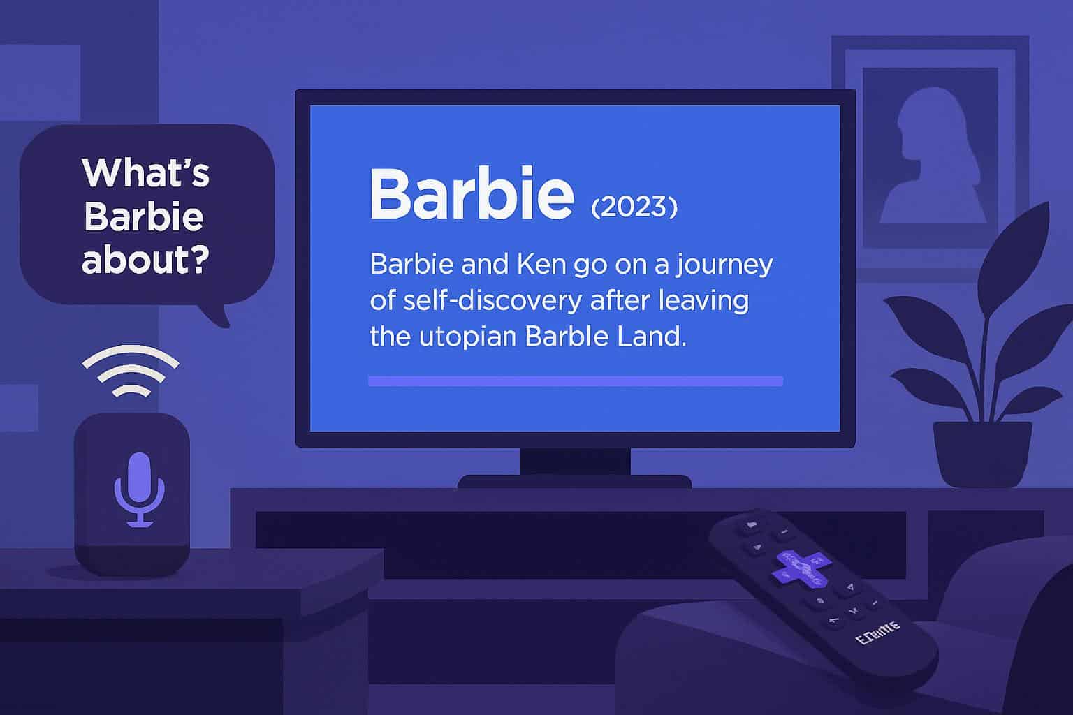 Roku Voice Assistant shows AI-powered watch recommendations on the TV home screen