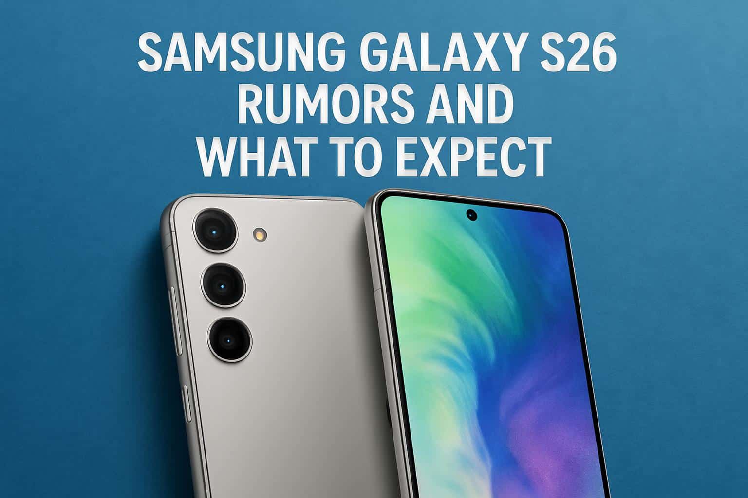 Samsung Galaxy S26 concept render showcasing rumored design and camera layout