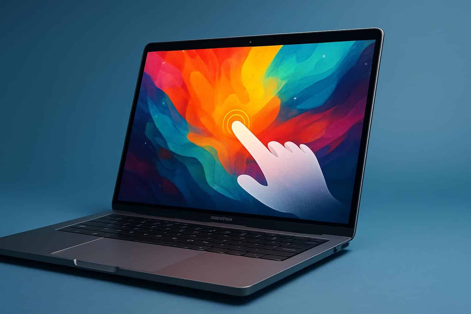 Concept illustration of Apple's first touchscreen MacBook Pro
