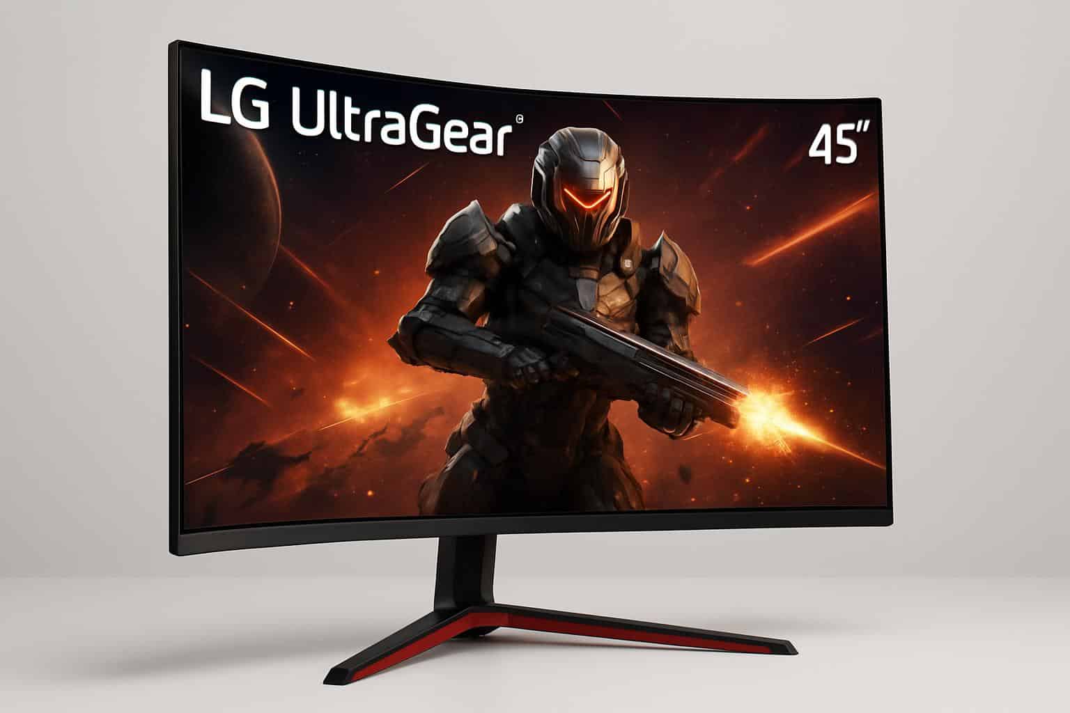 LG 45GR75DC-B UltraGear curved gaming monitor on sale, 3 off