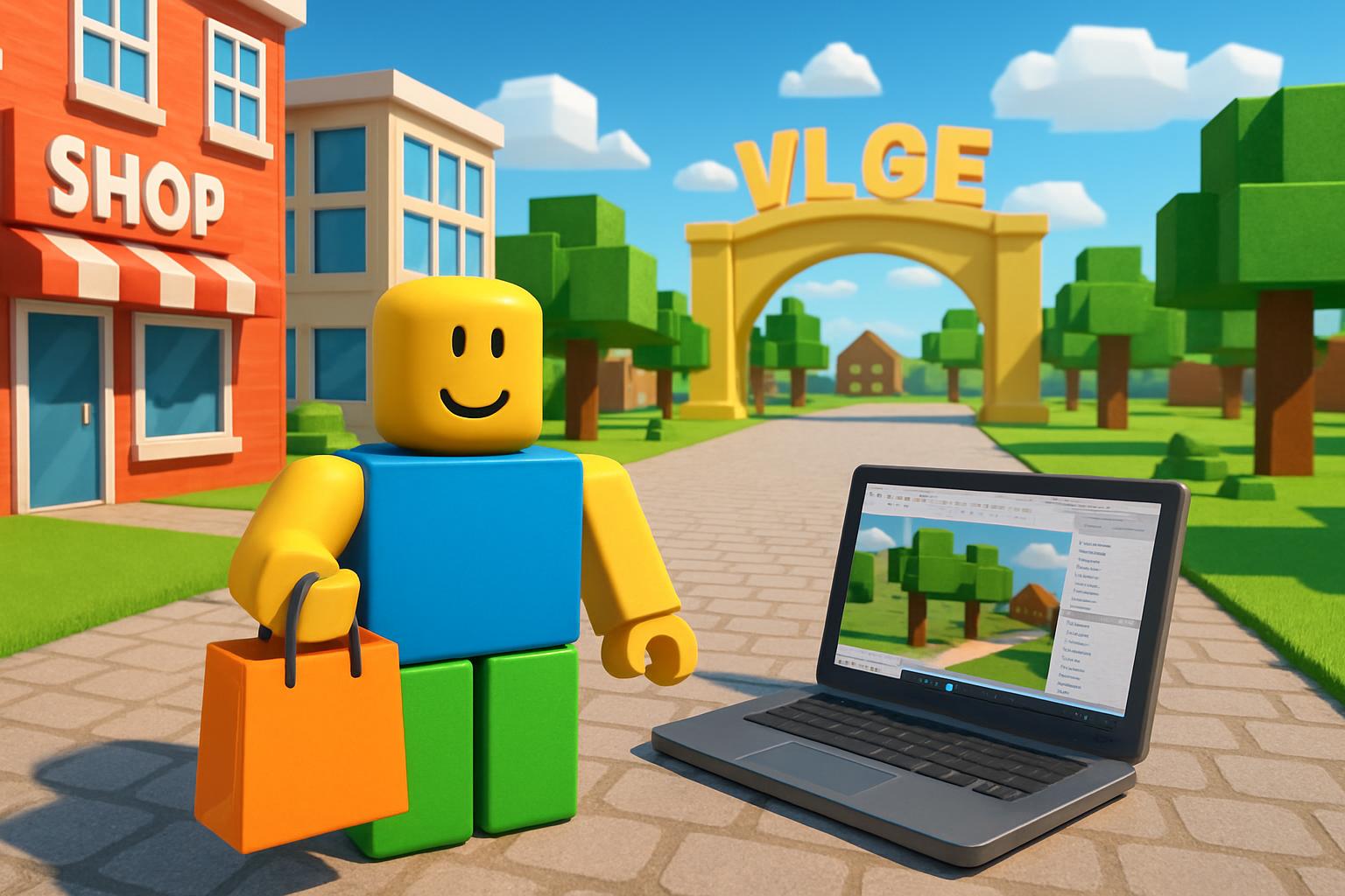 VLGE tools let players build Roblox worlds and shop in-game