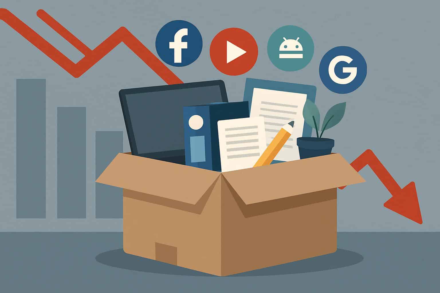 Tech industry layoffs and job cuts across major companies and widespread downsizing