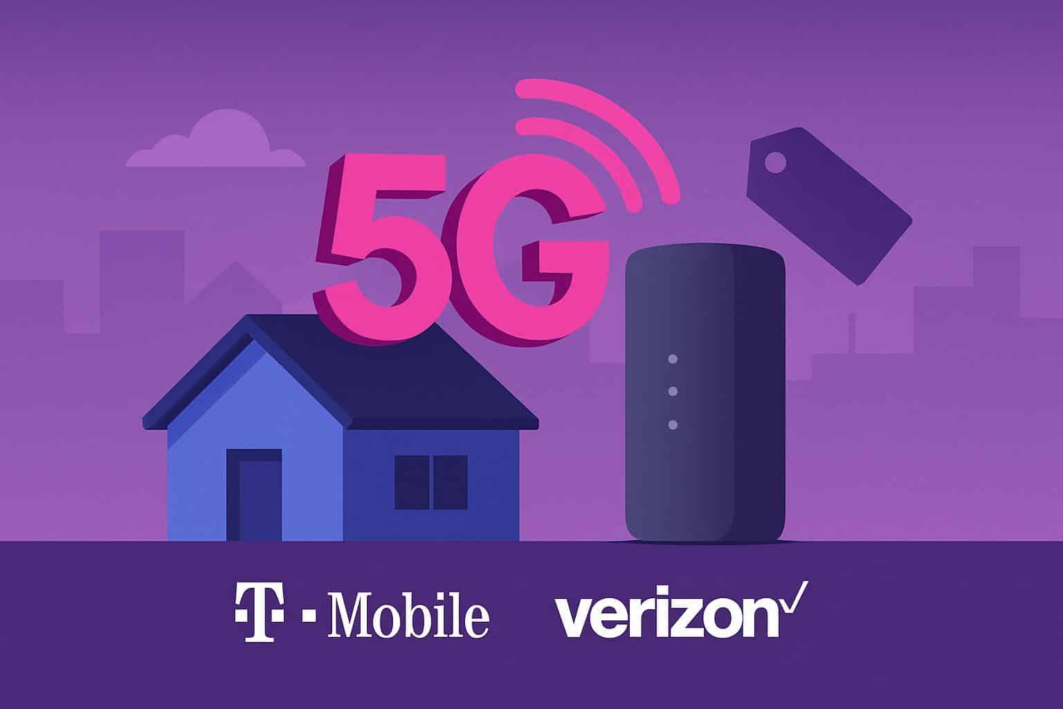 T-Mobile and Verizon prepaid home internet upgrade to 5G with home router and Wi-Fi