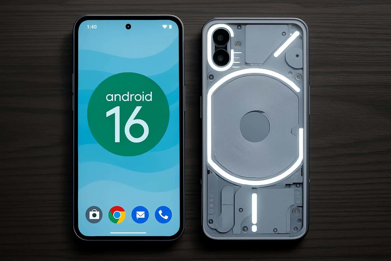 Nothing Phone 1 running Android 16 via unofficial port